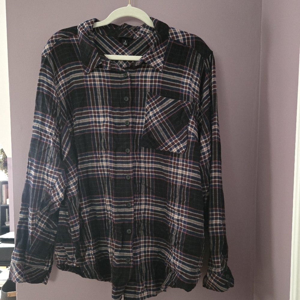 Torrid Multicolor Plaid Shirt